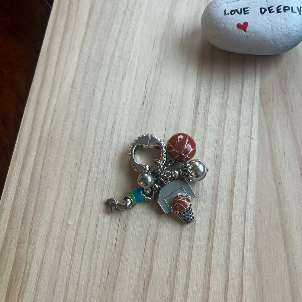 Silver Basketball Key Holder